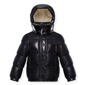 Moncler Black Down Puffer Demir Giubbotto Hooded Coat